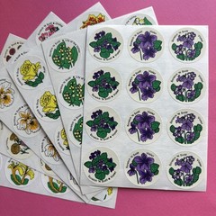 CTP Flower Scratch & Sniff Floral Full Sheet Sniffy Set Rose Lilac Carnation Lot