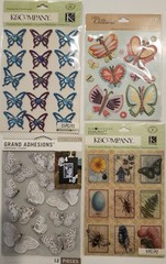 Lot Of 11 JOLEE’S BOUTIQUE K&Co Dimensional Scrapbooking Stickers BUTTERFLIES