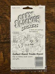 Vintage 1982 CITY SLICKERS Foil Stickers Dress a Cat 2 Sheets CTP Open Package