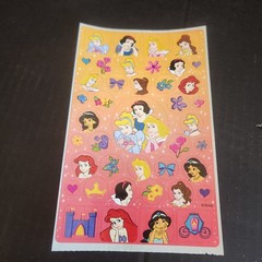 Lot of 5 Vintage Disney Princess & Snow White Sticker Sheets Sandylion