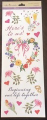 Miss Elizabeth’s 2 Sided Stickers 12×4 Romance. Wedding. Scrapbook Crafts Cards