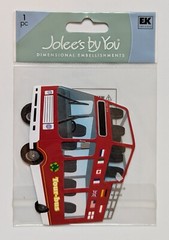 RARE Jolee’s Double Decker Tour Bus Travel Vacation Scrapbooking Embellishment