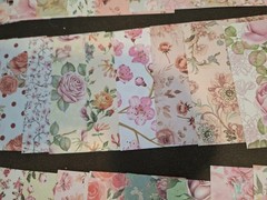 100 PC Scrapbooking JJ Books Of Watercolor Material Paper Pack Pink 5 1/2 X 33/4