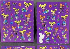 Vintage Lisa Frank Stickers Rainbow Colorful Lot Sporty Girls Soccer Ice Skate