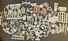 LRG Lot Metal Die Cuts Crafts Card Making Scrapbook Flowers Garden Vines