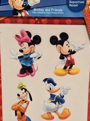 (3) Kids Clings Disney Mickey & Friends, CARS, Tinkerbell Vinyl Frame 4×6 NEW