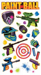 Sticko Paintball Stickers 25 pc Gun Helmet Paint Splatter Glove