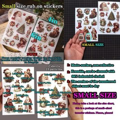 Rub on Transfers Stickers 2 Sheets for Crafts Cloth Glass Acrylic Wood Furniture
