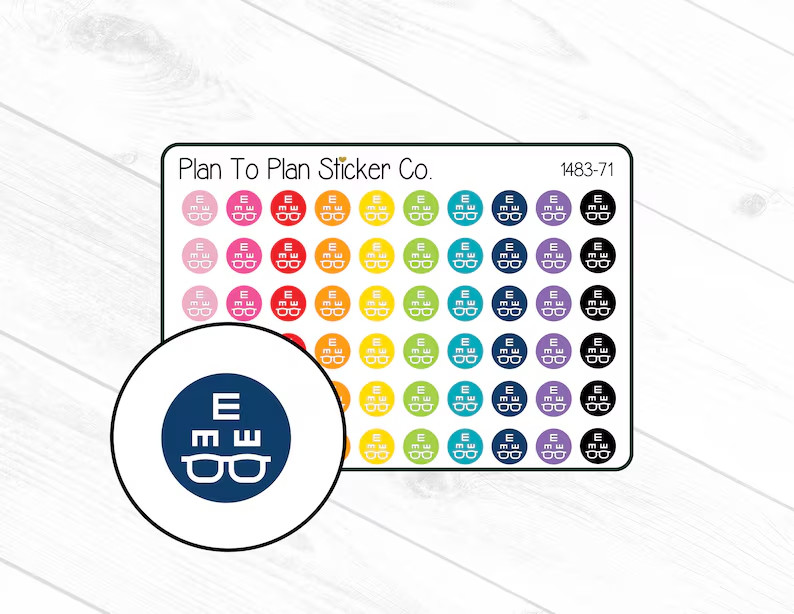 1483-71~~Eye Test Planner Stickers.