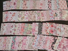 100 PC Scrapbooking JJ Books Of Watercolor Material Paper Pack Pink 5 1/2 X 33/4