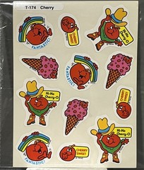 Rare Vintage Food Smell Stickers Scratch N And Sniff Cherry Cowboy Ice Cream