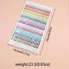 CraftbuddyUS 900pcs 3mm/4mm/5mm MIXED Self Adhesive Rhinestone Gems, Craft DIY