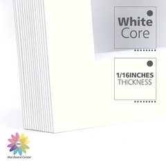 Mat Board Center, Pack of 10, 11×14 for 8×10 Ivory Turret Color Mats – Bevel Cut