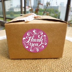 500Pcs/Roll 12 Styles Round Thank You Stickers Wedding Gift Packaging Seal Label