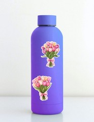 Bouquet of Tulips Die Cut Vinyl Stickers Set Scrapbooking Laptop Waterbottle