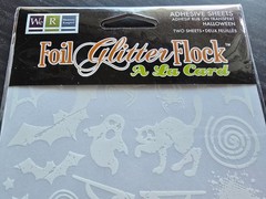 Halloween embellishment bundle foil flock adhesive rub on transfers die cuts