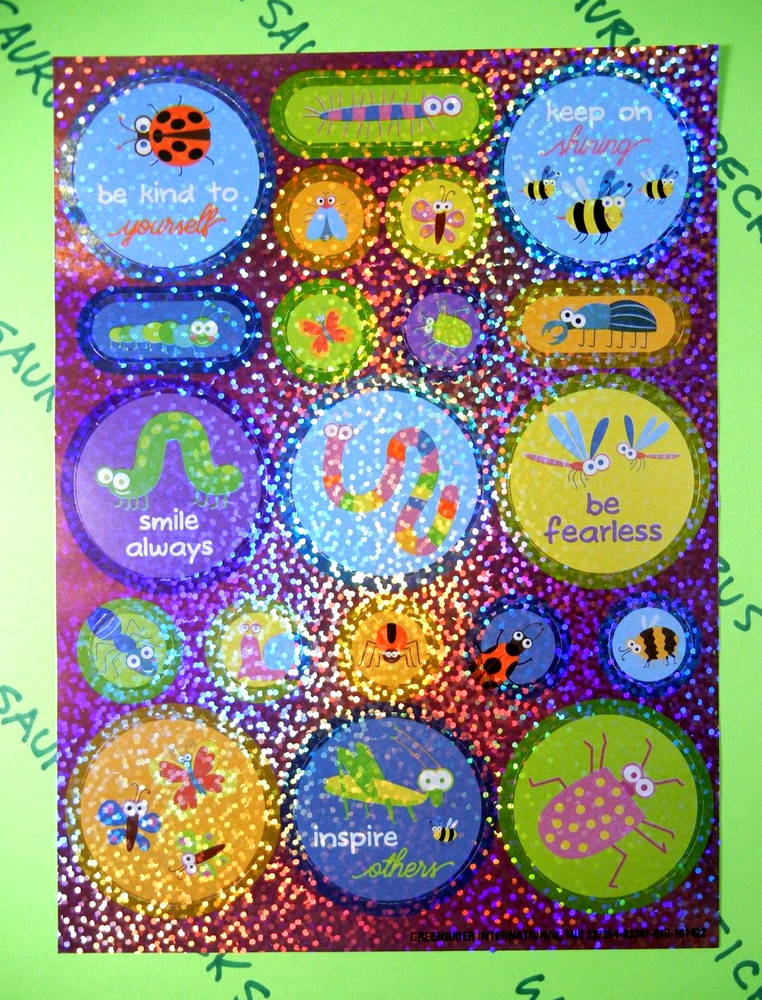 Butterflies & Insects Sticker Sheet Prismatic