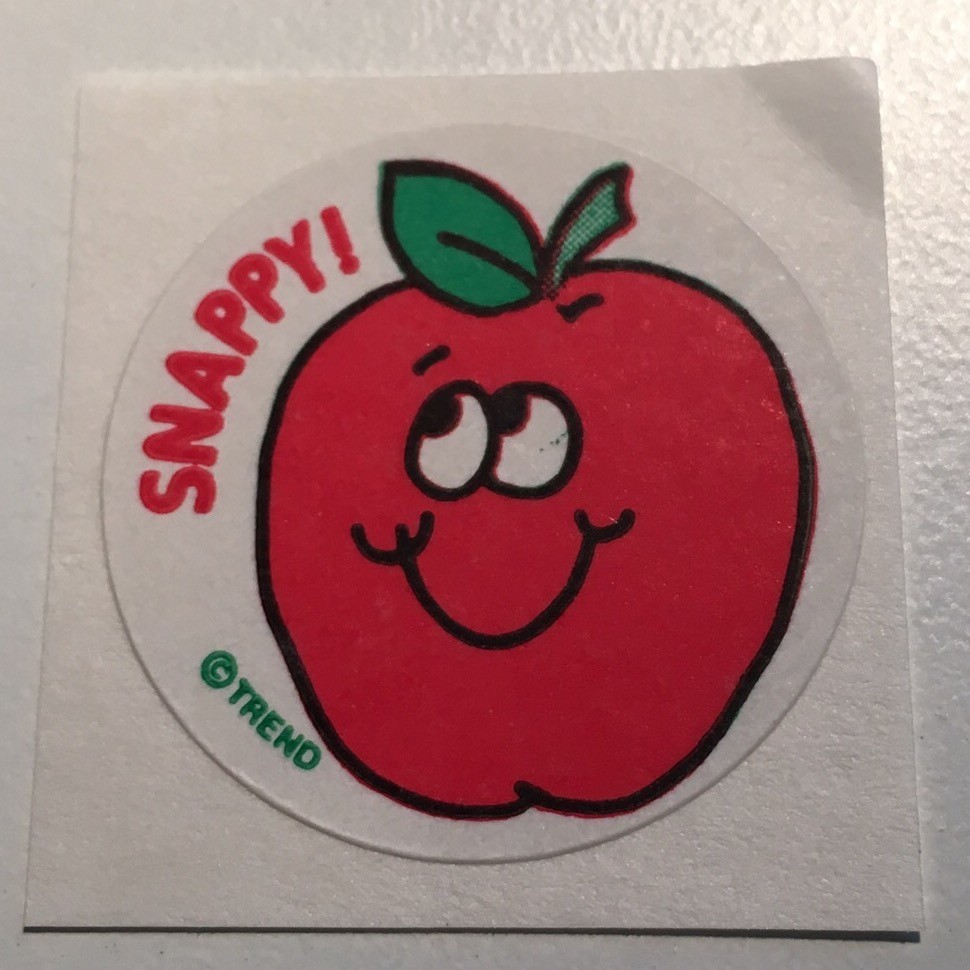 Vintage Scratch Sniff Sticker 80s – Apple – Snappy Apple! – Trend Matte TM