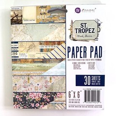 Lot of PRIMA St Tropez Scrapbooking Paper Puffy Stickers Ephemera Clear Stamps