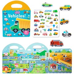 MIKNEKE Jelly Reusable Sticker Books for Toddlers 13 24 Years, Portable Trave…
