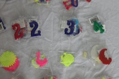 Lot Over 250 Puffy Letters Numbers Figures Shiny Fabric Scrapbook Teachers Craft