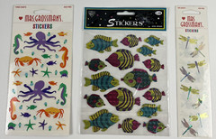 Mrs. Grossman’s Sea Creatures Stickers 3 Sheets & Dragonfly 2 Sheets NIP VTG 90s