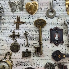 NEW! 44 Piece Lot Tim Holtz & Others Scrapbooking Mixed Media Craft Steampunk