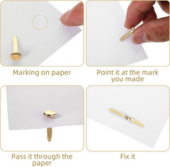 500 Pieces Mini Brads Fasteners Brass Paper Fasteners Metal round Pastel Brads