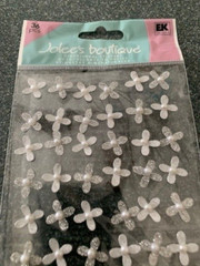Jolee’s Boutique Sticker 3D WEDDING GLITTER GEM FLOWERS WITH PEARL CENTERS