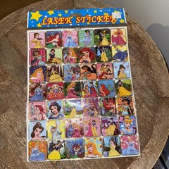 Vtg DISNEY PRINCESS Laser Stickers CINDERELLA Snow White ARIEL AURORA Belle
