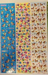 VTG Lisa Frank Stickers. Y2K Complete Strips. Lot of 9 Strips/3 Sheets. New.