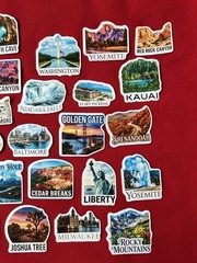 American Vacation Must See Locations (40) Stickers