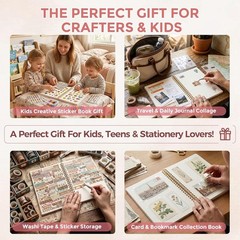 Reusable Sticker Book A5 Album Organizer 50 Sheets Release Paper