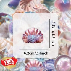 Flurendo Colourful-d1 50Pcs Seashell Stickers
