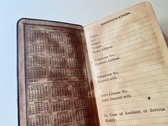 MINIATURE Vintage 1941 Black Diary for Junk Journaling, Crafting – Includes Maps
