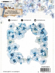 STUDIO LIGHT – ACRYLIC STAMPS – CELEBRATE NEW BEGINNINGS – FLORAL FRAME