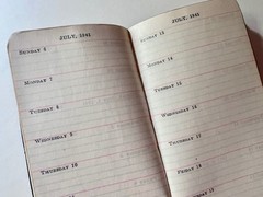 MINIATURE Vintage 1941 Black Diary for Junk Journaling, Crafting – Includes Maps