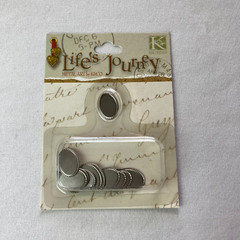 Life’s Journey K & Co. Metal Embellishments Silver Oval & Round Frame Ups