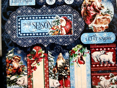 Graphic 45 Let It Snow 12″ Cardstock Stickers Christmas Polar Bear Scrapbook VTG