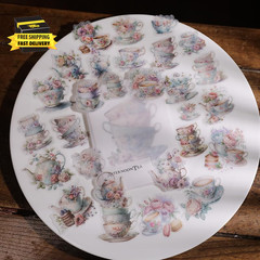 Vintage Vellum Stickers Floral Plants Elements Scrapbooking Supplies Flowers Bot