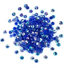 Buttons Galore Flat Back Jewelz for Crafts in Bright Iridescent Colors Jewels