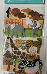 Jolee’s Boutique Safari Animals Stickers EK Success 4PC Dimensional Scrapbook