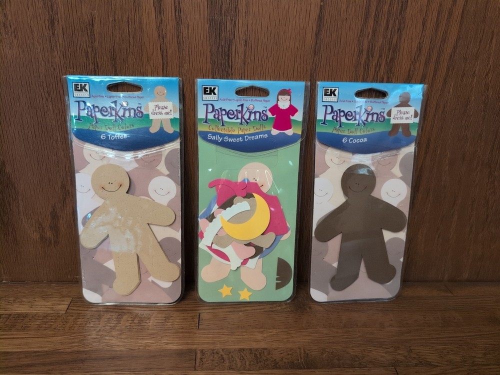 EK Success Paperkins Paper Dolls (Lot of 3) Scrapbooking Children Arts & Crafts