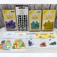 Doodlebug Designs EMBELLISHMENTS Sequins Eyelets Jewels Lot of 9