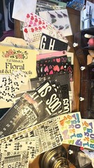 Huge Lot Sticker & Stencils. All Sizes Peel/Stick Numbers & Letters, Over 3.5 Lb