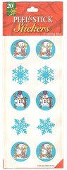SNOWMAN SNOWFLAKE CHRISTMAS Color Clings 4″ x 8.75″ Sticker Sheet Stickers M199