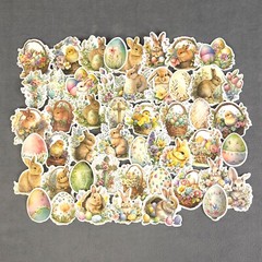 Cute Easter Stickers Cross Easter Eggs Bunny Rabbit – Set of 10 Random Stickers
