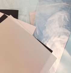 Velum & Rice Paper Mixed Media Craft Lot Ephemera Assorted Solid Colors