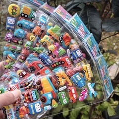 4 Sheets 3D Puffy Cartoon Stickers – Cute Kids Puffy Puffy Stickers Lot