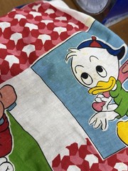 Vintage Mickey And Friends Curtain Approximately 40×80 One Side Only